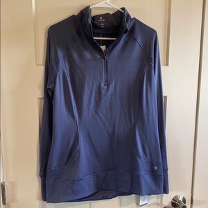 Apana Navy Quarter-Zip Pullover